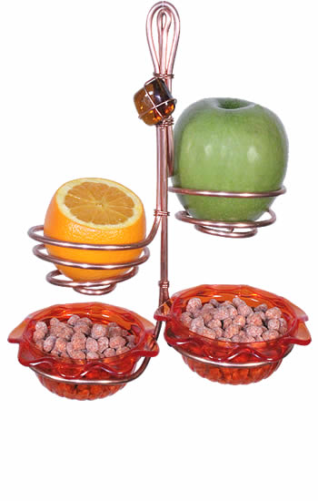 Orange Double Jelly & Fruit Holder