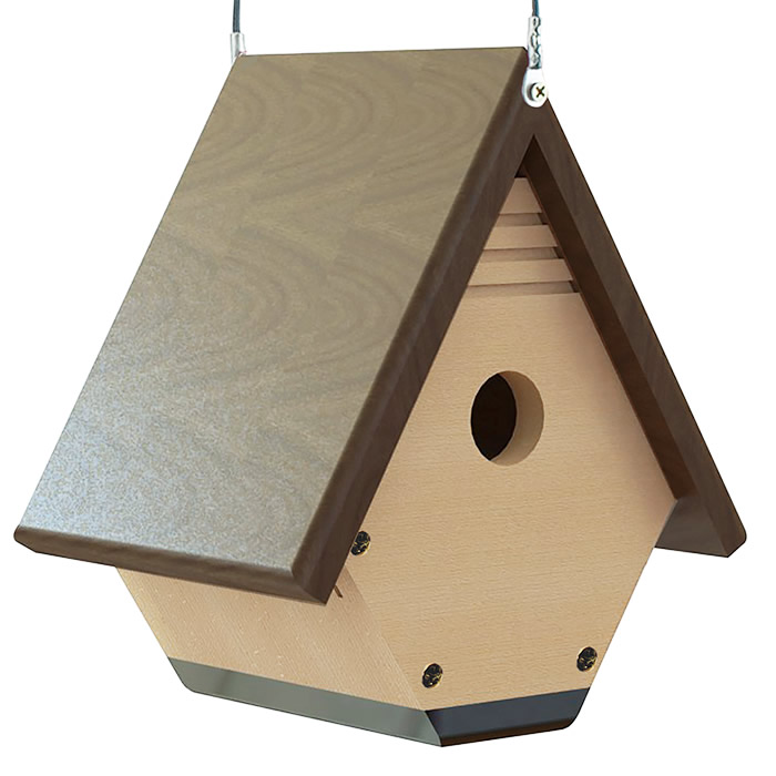 Bird Nest Box for Small Birds, Three Bird Food Boxes House Brood