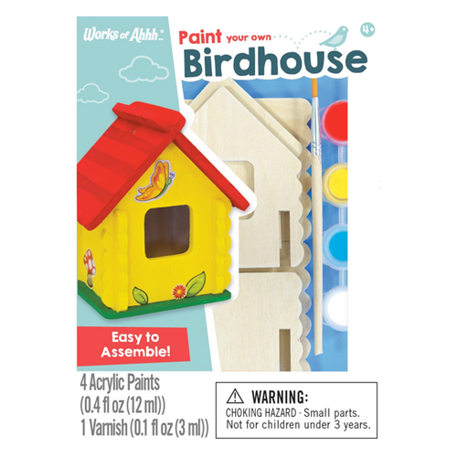 Buildable Birdhouse Wood Paint Kit