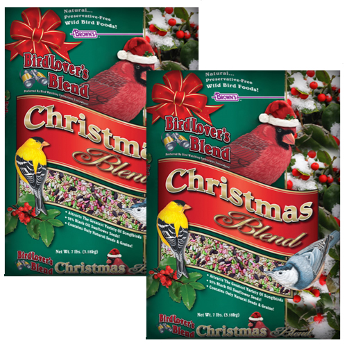Brown's Bird Lover’s Blend Christmas Wild Bird Seed, 7-lb bag, set of 2