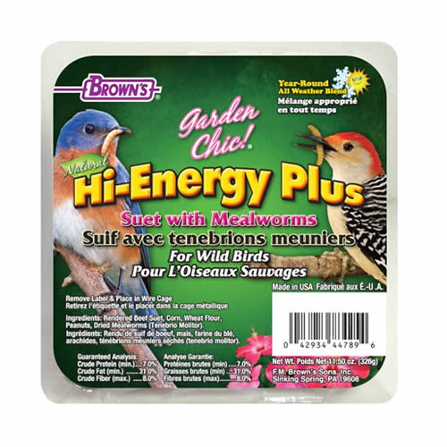 High Energy Suet Plus Mealworms, 8 Cakes