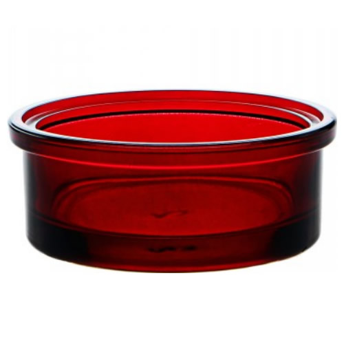 Replacement Glass Feeder Dish, Red