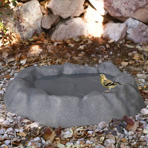 Ground Birdbath, Gray