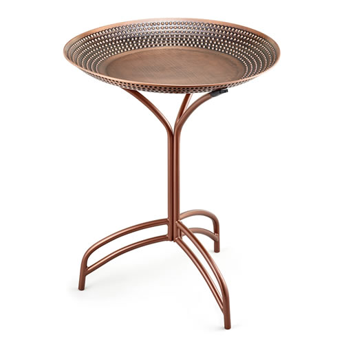 Copper Tranquility Bird Bath with Collapsible Stand