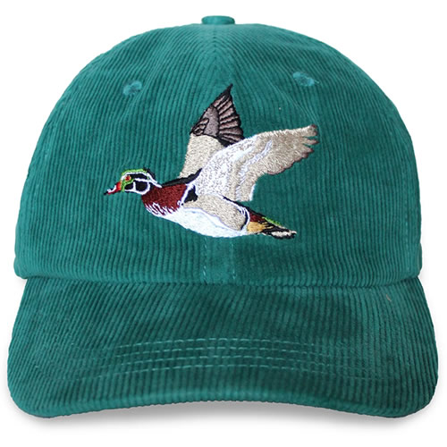Bird Collective Wood Duck Corduroy Hat, Teal