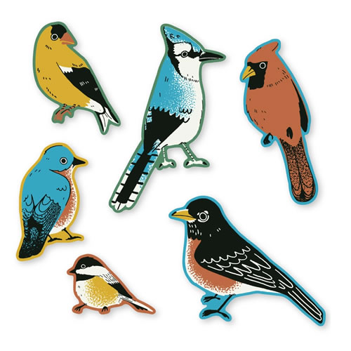 Bird Collective Backyard Birds Jumbo Sticker Pack