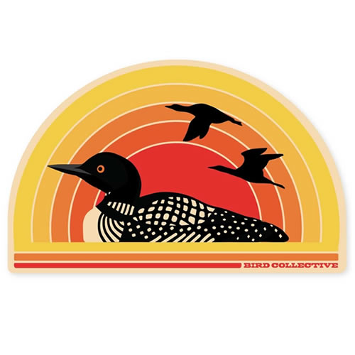 Bird Collective Retro Loon Sticker