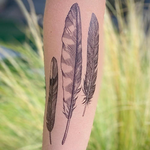 Feather Finds Temporary Tattoo