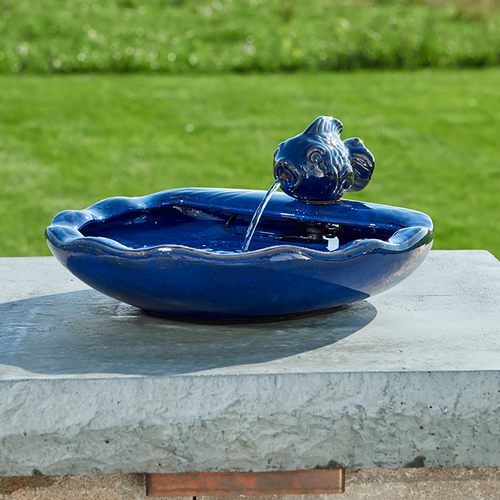 Ceramic Koi Solar Fountain