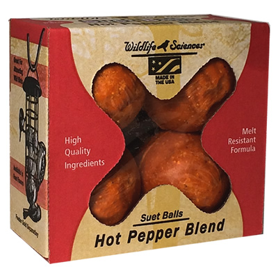 Hot Pepper Suet Balls, 4 Pack