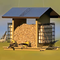 Hopper Feeder with Suet Cages