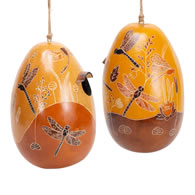 Dragonfly Gourd Birdhouse, Choose from 2 Colors