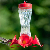 8 oz. Glass Spiral Hummingbird Feeder