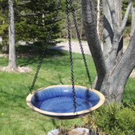 Hanging Radial Bird Bath, Baywater Blue